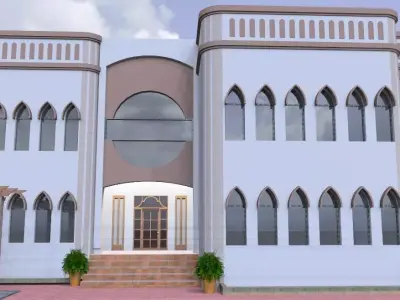 Neoclassical Government Building 3D Model  Project A114 3D model