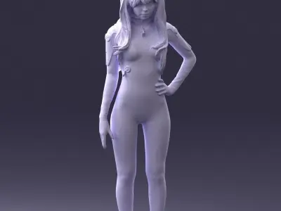 000354 Female Character in Red SciFi Suit 3dp 3D print model