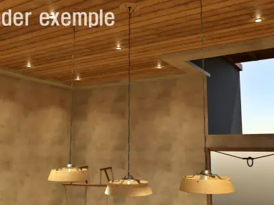 Modern light 3 3D model