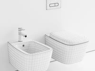  Ideal Standard Ventuno Wall-Hang WC art T316501 art T515101 3D model