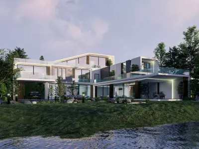 Rivera Villa Exterior Design 3D model