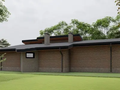Residential  chalet house   3D model