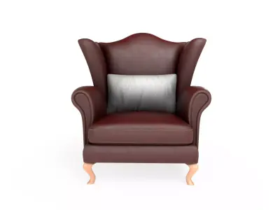 Wingback Chairs 006 Low-poly 3D model