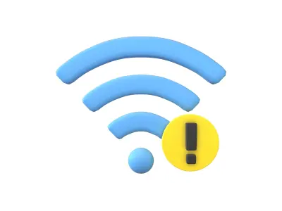 Wifi Problem Symbol v1 009 Low-poly 3D model