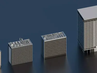 Tokyo Japan Building Pack Blender 3D model