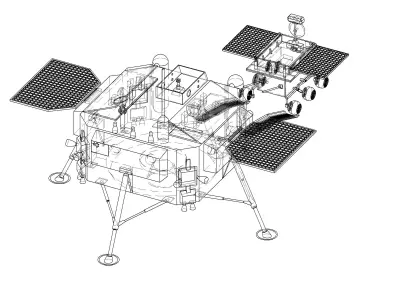 Chinese Jade Coney Lunar Rover System 3D print model