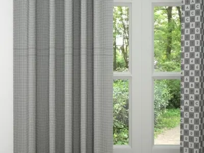 Curtain curtains 3D model