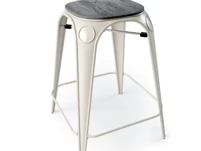 Louix chair High and stool 3D model