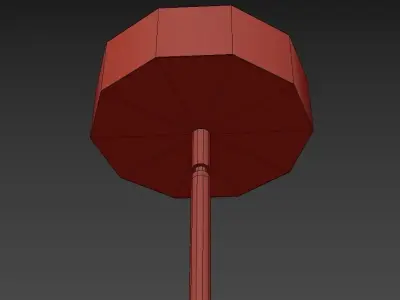 Chimes modern glass and metal pendant light 3D model