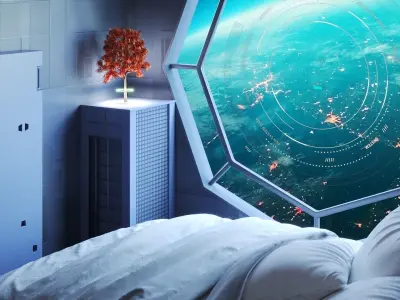 Sci-fi Interior Space View 3D model