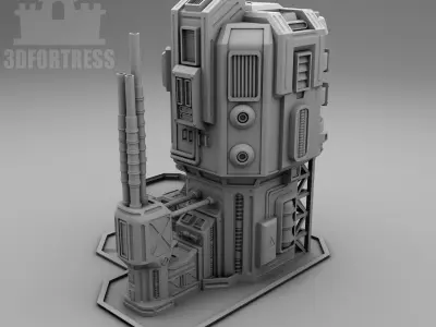 Martian factory 3D print model
