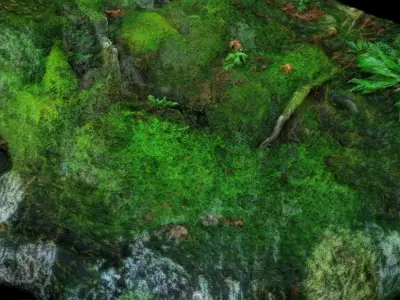 Flying Island Read Art  Low-poly 3D model