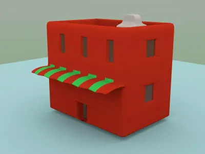 Mini Apartment Low-poly 3D model