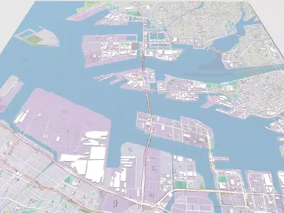 Nagoya port Japan 3D model