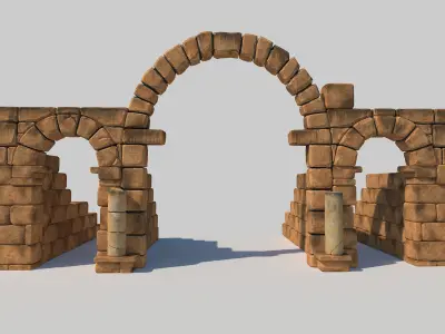 Roman Volubilis  Low-poly 3D model