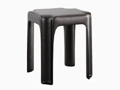 Stackable Plastic Chair B 03 3D model