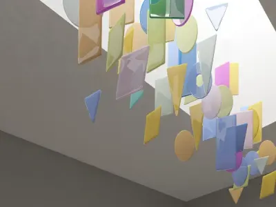 COLORFUL KIDS ROOM DECORATION 3D model