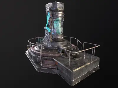 Cryopod Stasis chamber Low-poly 3D model