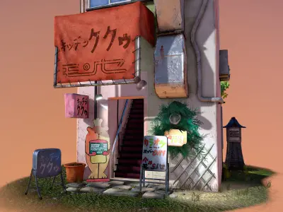 Tokyo Storefronts Low-poly 3D model