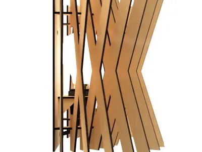 WALL LIGHT STL AND DXF FILES 7 3D print model