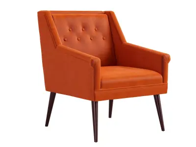 Bejal upholstered chair with wooden legs 3D model