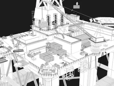 TransOcean Legend Oil Platform 3D model