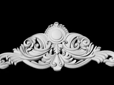 Central decor ornament for furniture 3D model