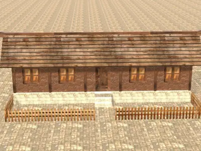 Medieval house twelve 8 Low-poly 3D model