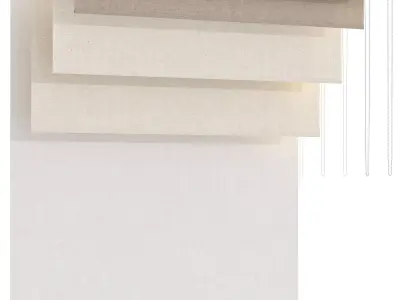 Roller Blinds Set 02 3D model