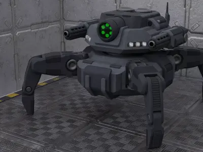 Sci-Fi Mech - Rigged 3D model