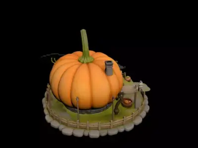 Pumpkin Cottage 3D model