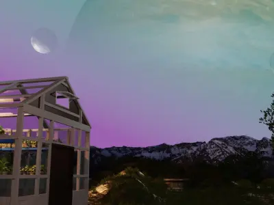Green House with 100 plants 3D model