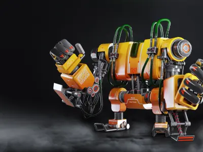 Skatetron-Game Asset Low-poly 3D model