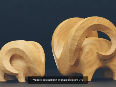 Modern abstract sculptures bundle 3D Model Pack