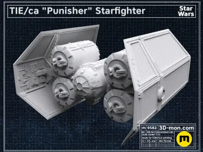 TIE ca Punisher Starfighter 3D print model