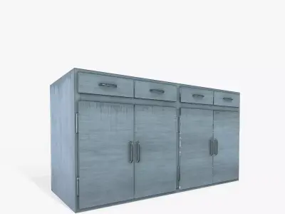 Cabinet Doors V01 Low-poly 3D model