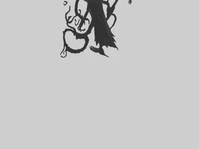 Lurking shadow model Low-poly 3D model