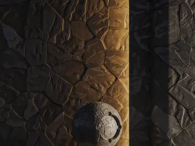 H72 Slate Stone - PBR - 4K - Seamless Low-poly 3D model
