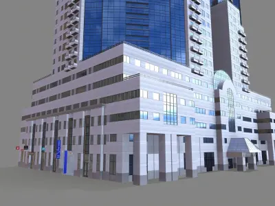 88 Howard Street Building San Francisco Low-poly 3D model