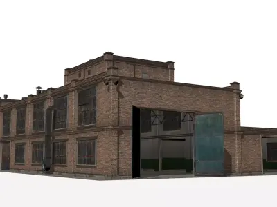 old industrial building Low-poly 3D model from CGTrader