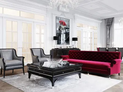 Interior Scene-2 for 3D Studio MAX and Corona Renderer  3D model