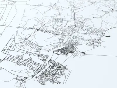 Guangzhou Road Network and Streets 3D model