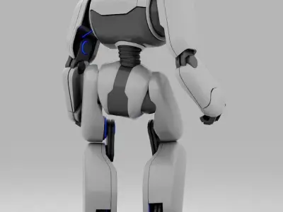 Droid  rigged - animated character 3D model