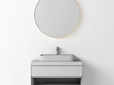 Modern Bathroom Furniture Set 3D model