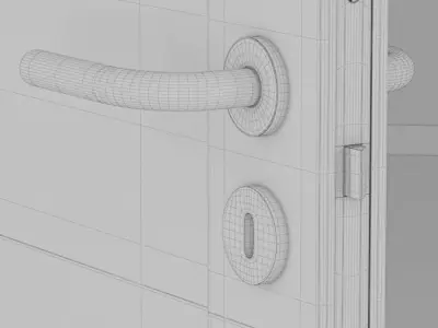 Modern interior doors unique 01L - GW01L - EASY GW 3D model