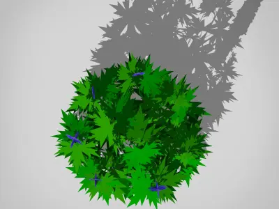 Plant Delphinium Low-poly 3D model