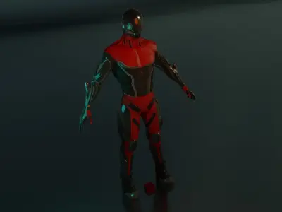 sci fi character soldier Low-poly 3D model
