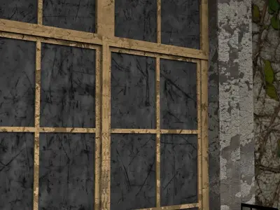 Detailed Abandoned House Low-poly 3D model