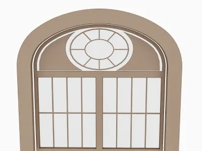 Classic door 3 Low-poly 3D model