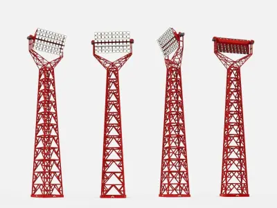 Sci fi Floodlight 12 3D model